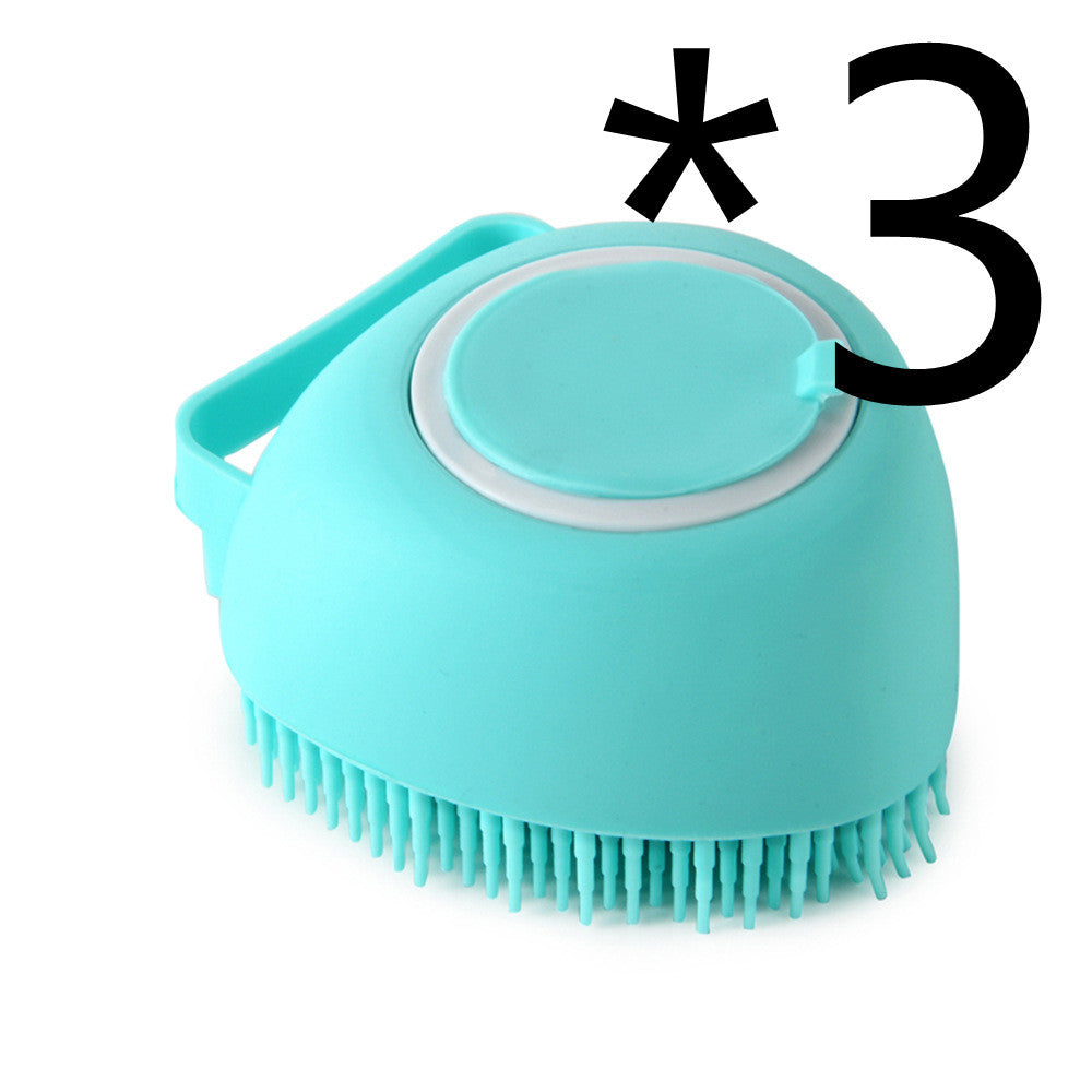 Silicone Pet Bath Shampoo Compartment Brush - Haven Home Goods