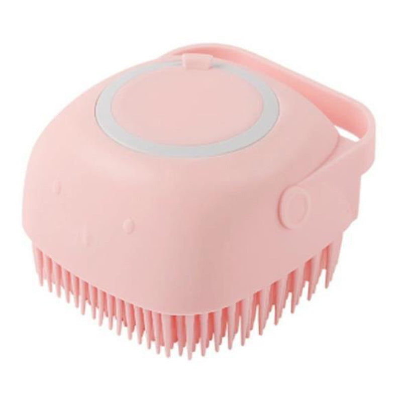 Silicone Pet Bath Shampoo Compartment Brush - Haven Home Goods