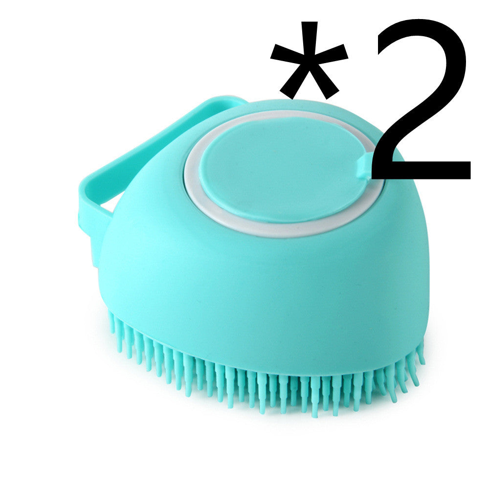 Silicone Pet Bath Shampoo Compartment Brush - Haven Home Goods