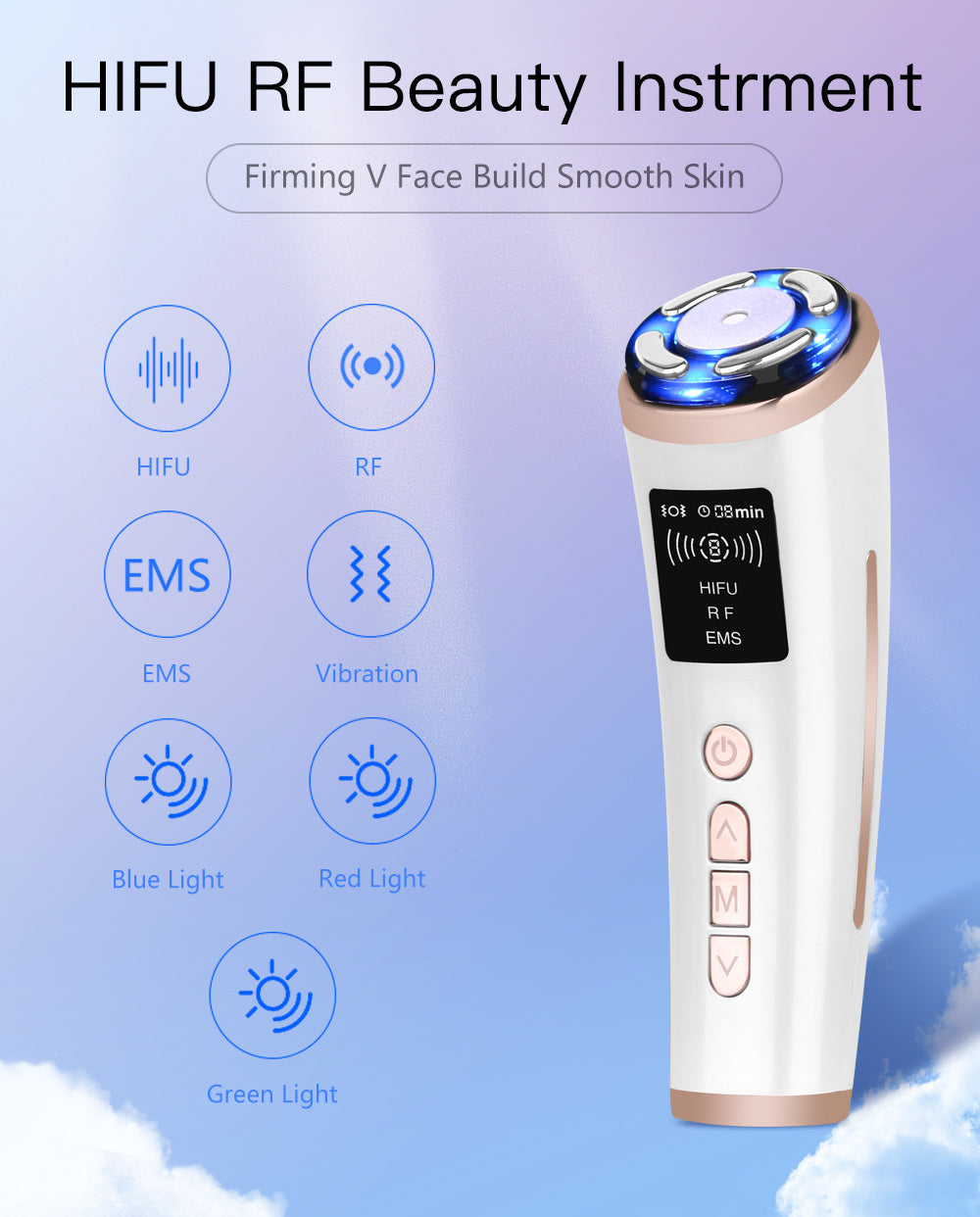 Mini HiFu Ultrasonic Knife EMS Micro-electric Pulse Vibration Lifting Pattern