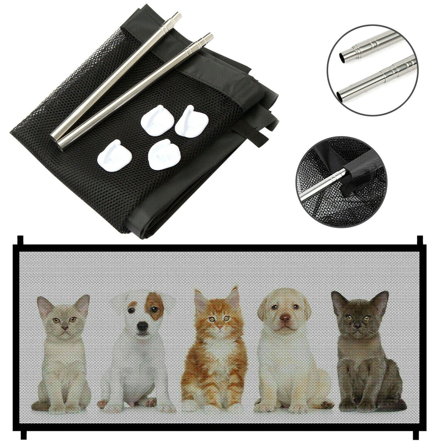 Pets Dog Cat Baby Safety Gate Mesh Fence - Haven Home Goods