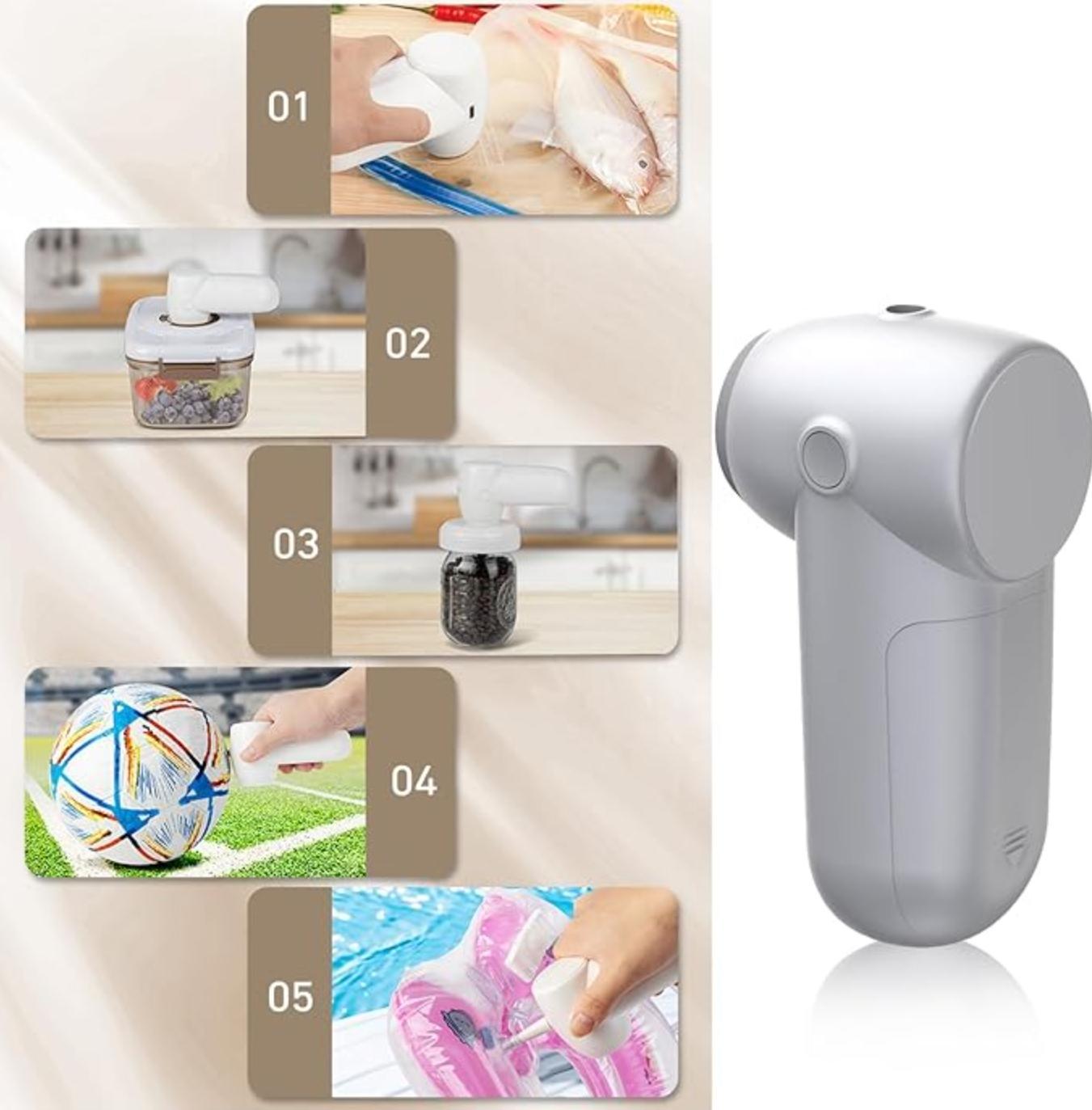 Mason Jar Vacuum Sealer Kit Portable Cordless Electric Mason Jar Vacuum Sealing Machine Food Preservation Seal Clip - Haven Home Goods