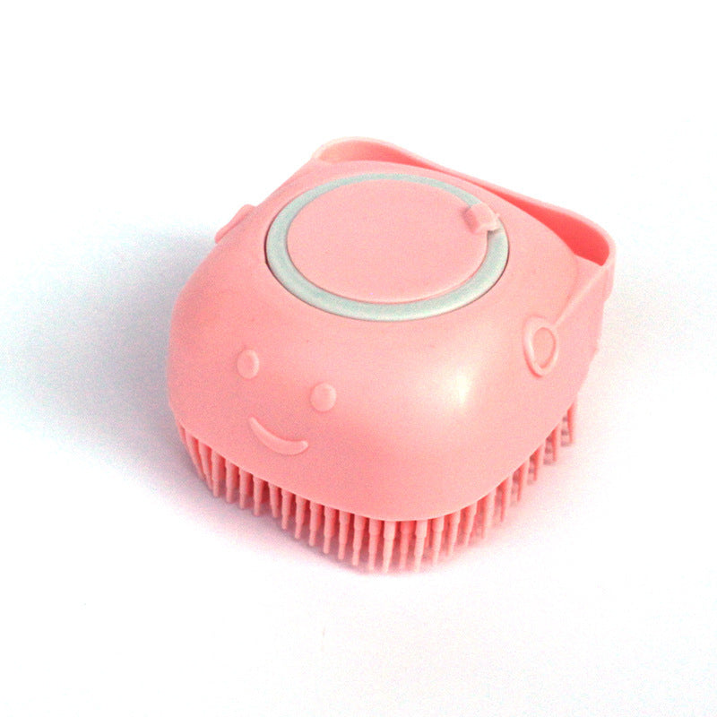 Silicone Pet Bath Shampoo Compartment Brush - Haven Home Goods