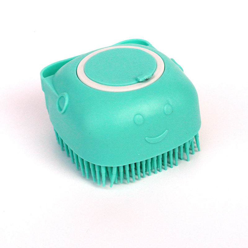 Silicone Pet Bath Shampoo Compartment Brush - Haven Home Goods