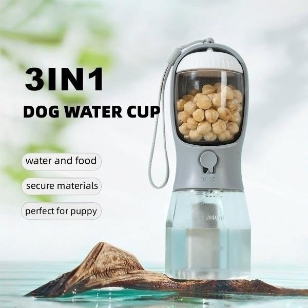 Dog Water Cup Drinking Food Garbage Bag Three-in-one Portable Small Multi-functional Pet Cups - Haven Home Goods