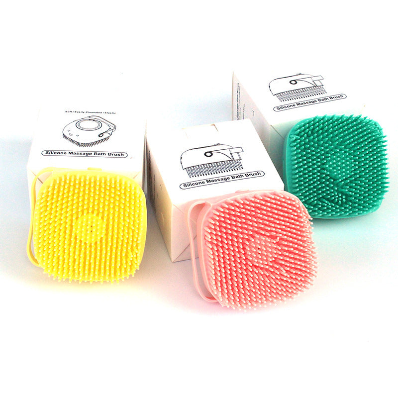 Silicone Pet Bath Shampoo Compartment Brush - Haven Home Goods