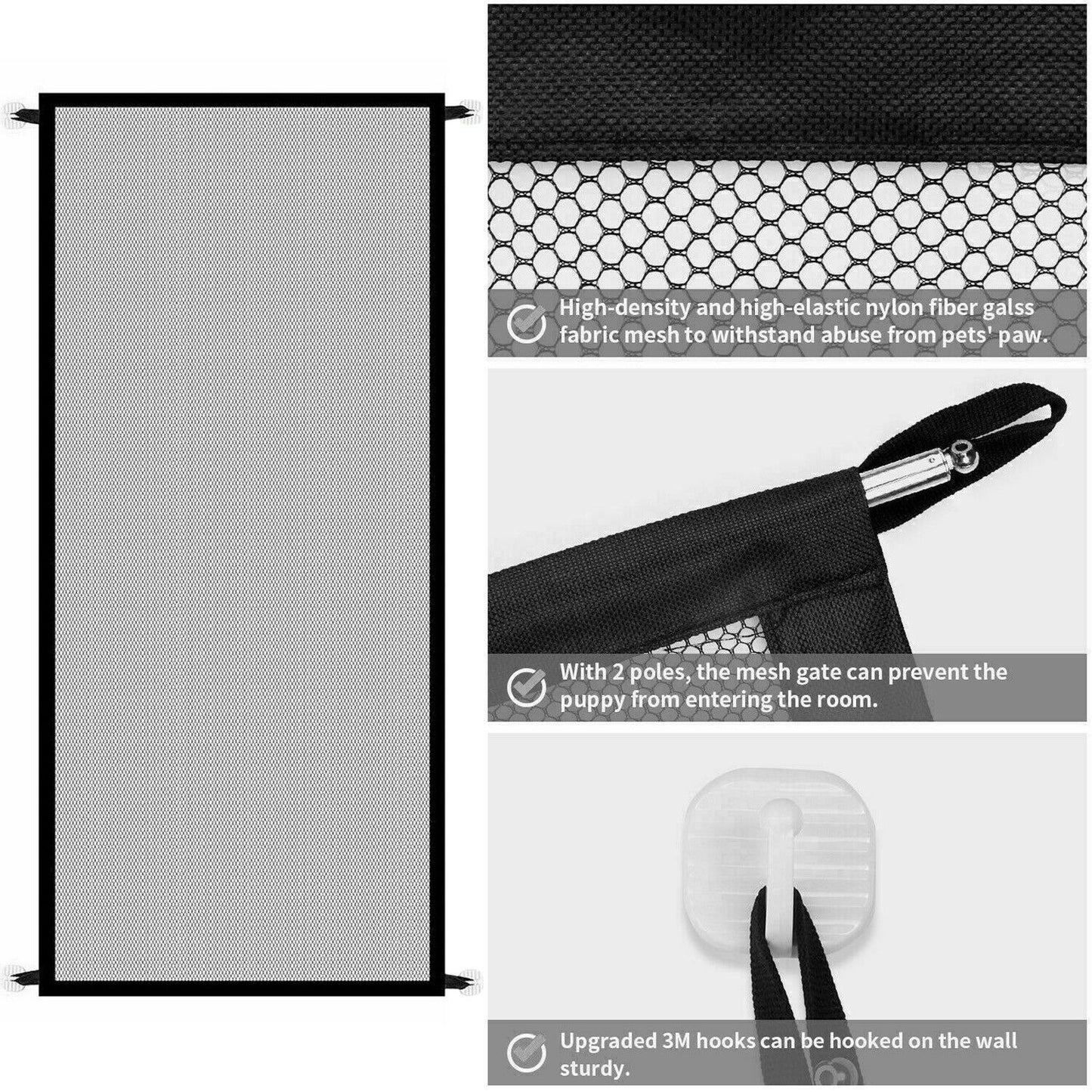 Pets Dog Cat Baby Safety Gate Mesh Fence - Haven Home Goods