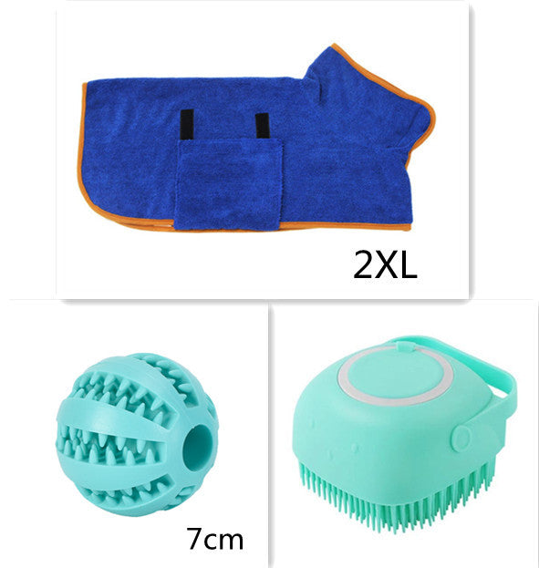 Silicone Pet Bath Shampoo Compartment Brush - Haven Home Goods