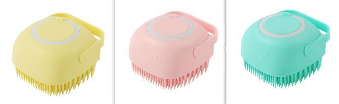 Silicone Pet Bath Shampoo Compartment Brush - Haven Home Goods