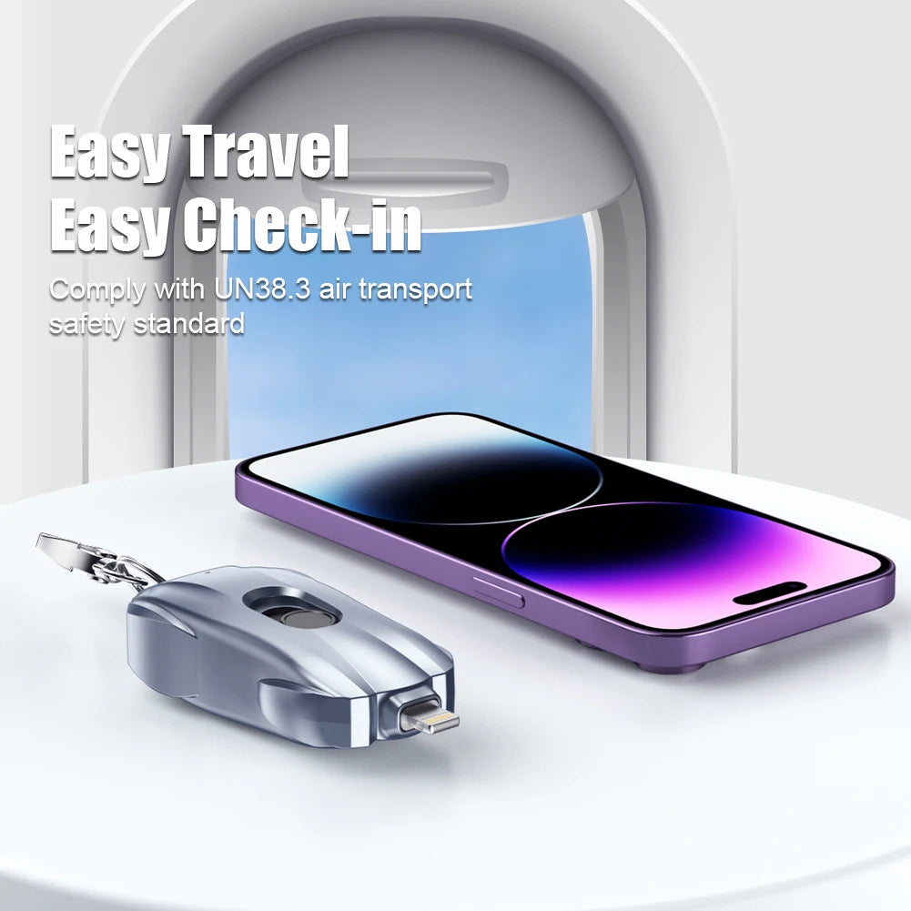 Keychain Portable Emergency Phone Charger Power Bank - Haven Home Goods