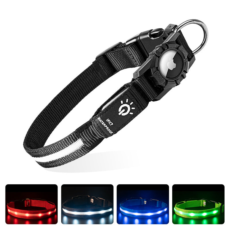 LED Dog Collar with AirTag Holder - Haven Home Goods