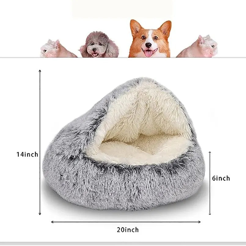 Soft Plush Round Pet Bed - Haven Home Goods