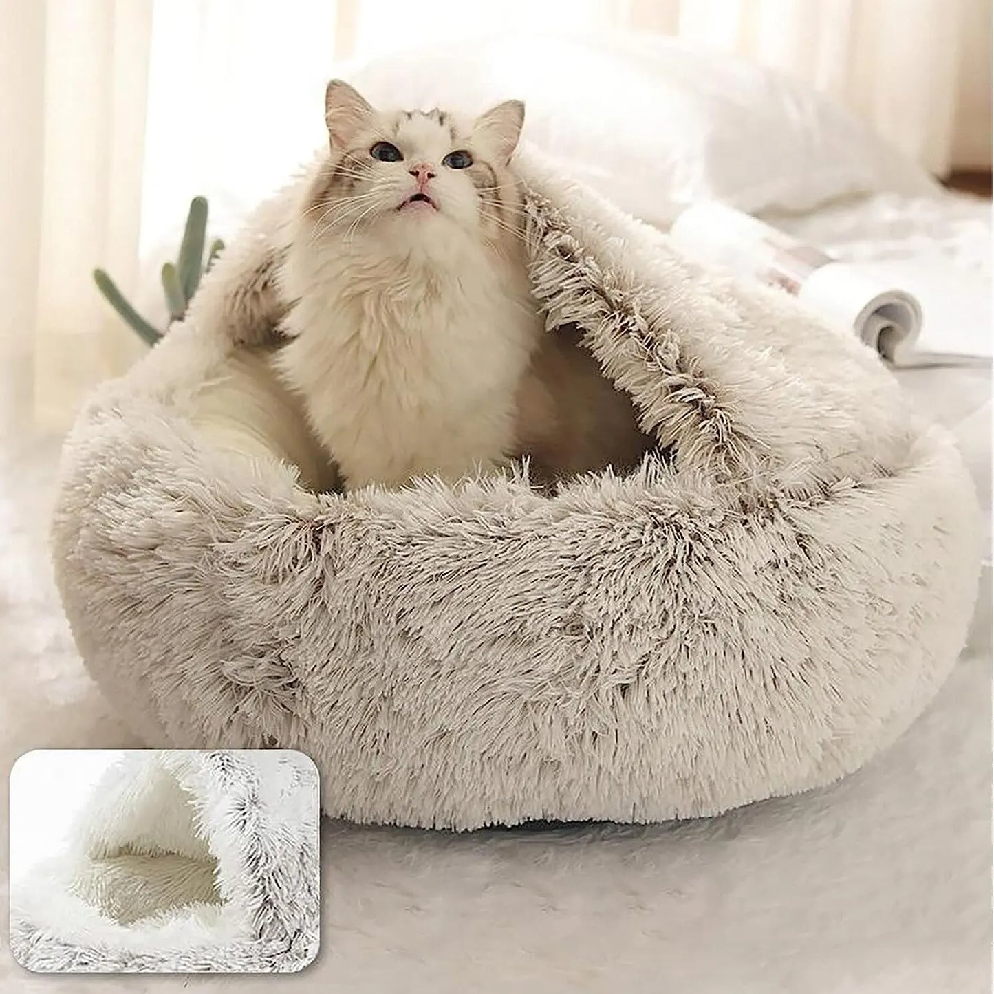 Soft Plush Round Pet Bed - Haven Home Goods