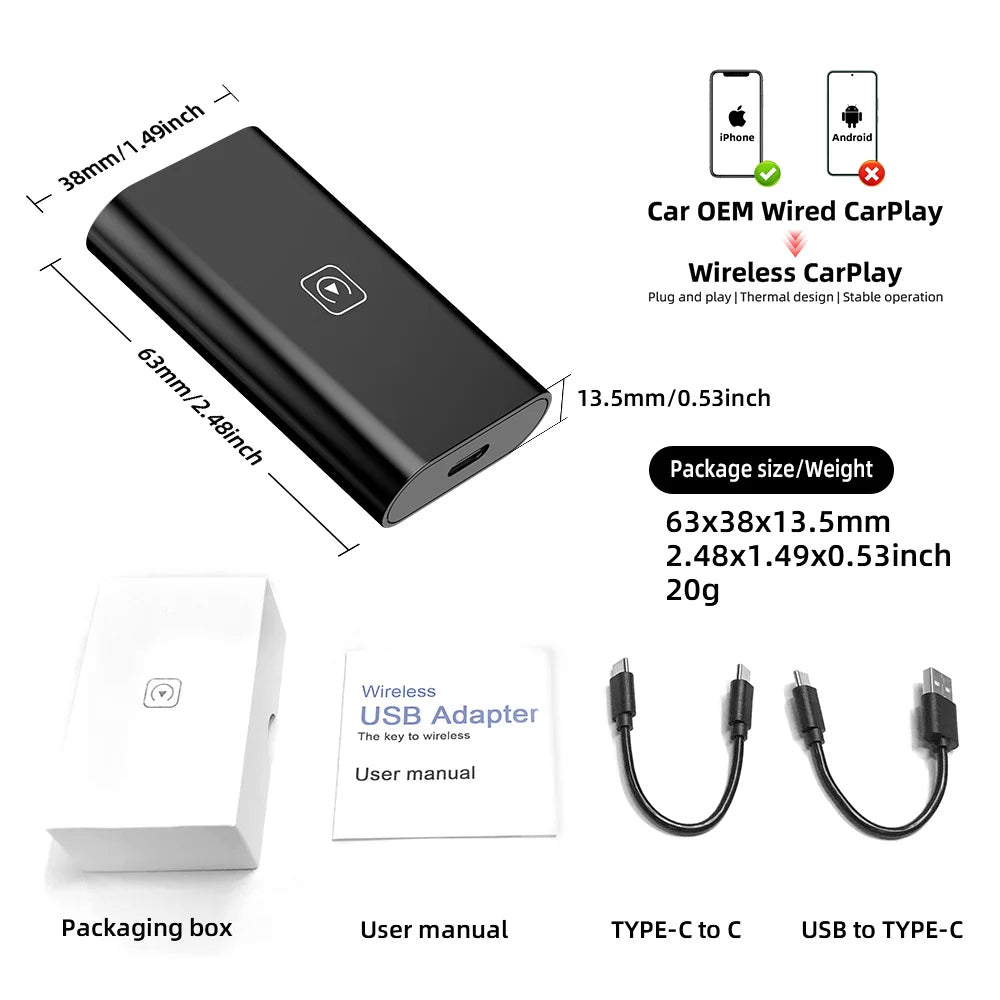 Wireless CarPlay Adapter for Apple - Haven Home Goods