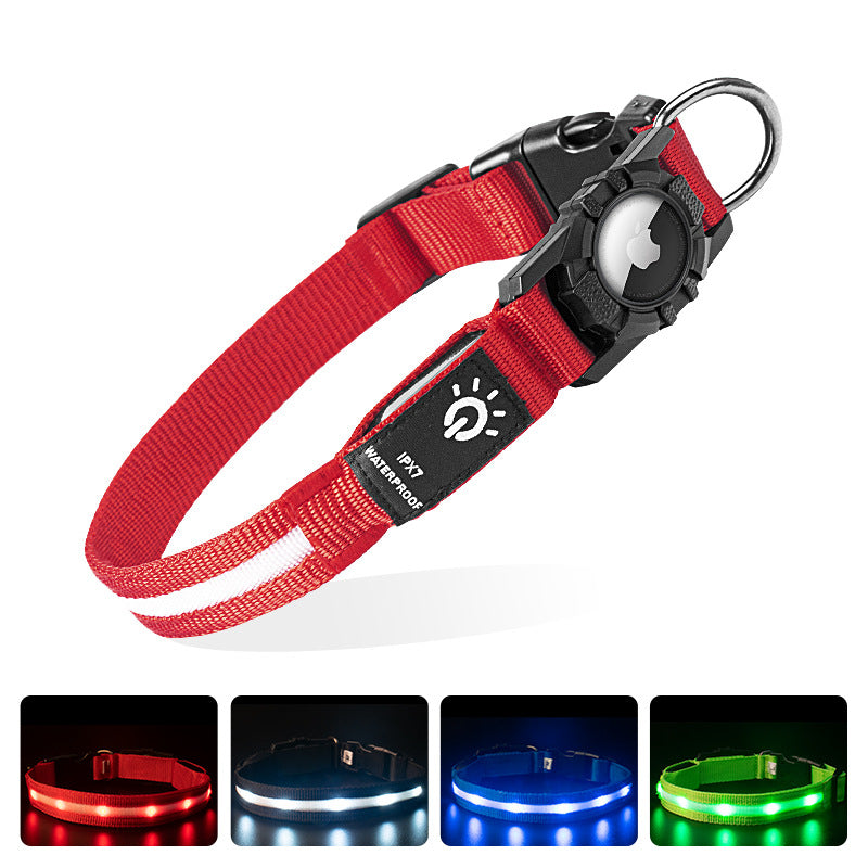 LED Dog Collar with AirTag Holder - Haven Home Goods