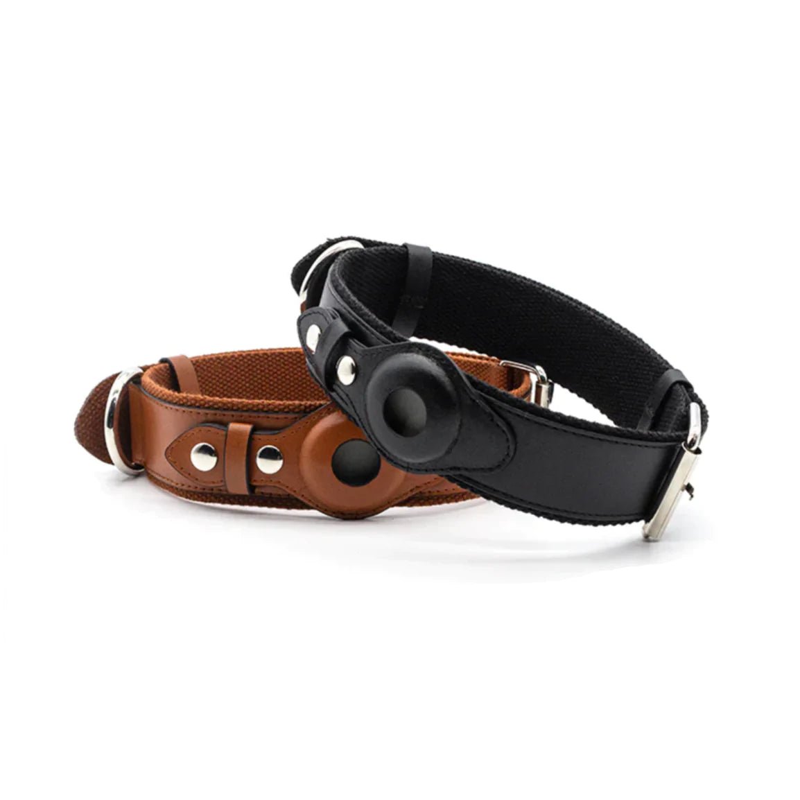 Leather AirTag Dog Collar - Haven Home Goods