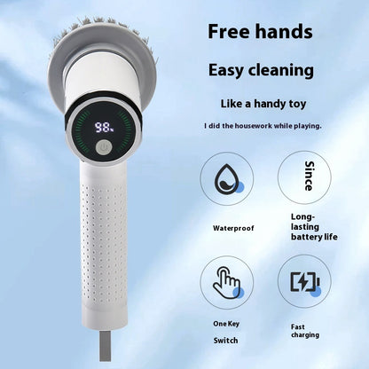 Multifunctional Smart Display Electric Wireless Cleaning Brush