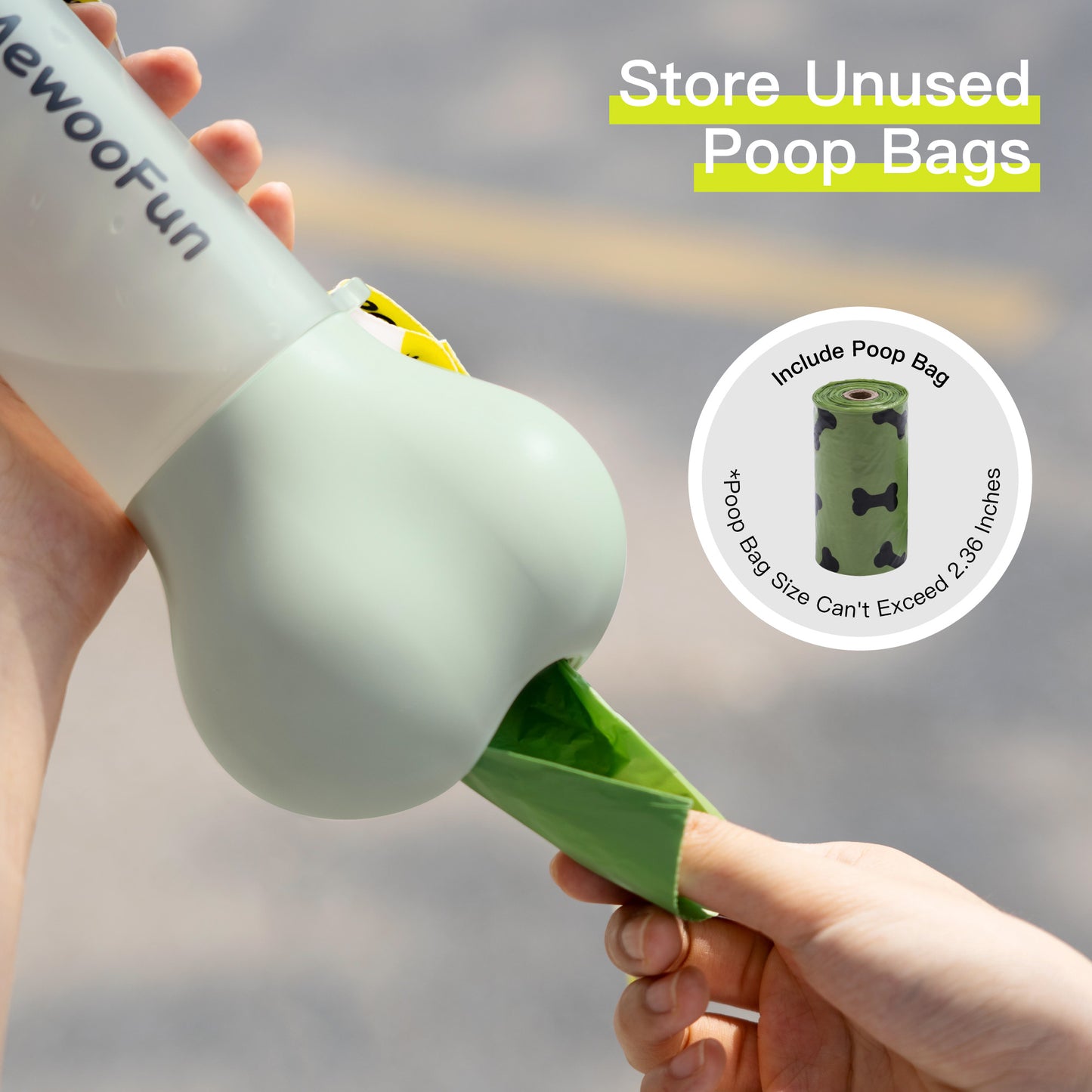 2-In-1 Bone-shaped Water Bottle With Poop Bag Storage - Haven Home Goods