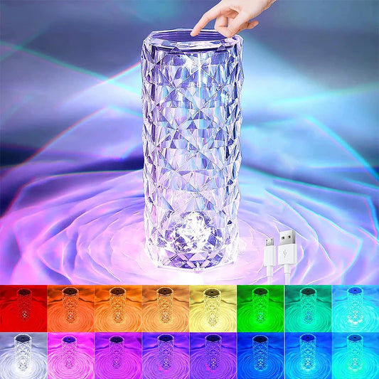 16 Colors LED Crystal Lamp